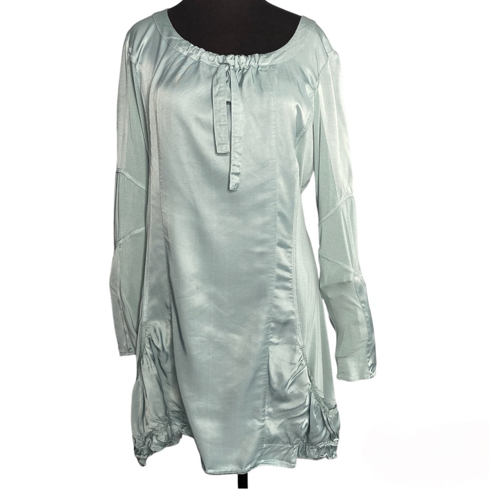 Mais IL Est Ou Le Soleil Green Long Sleeve Flowy Dress